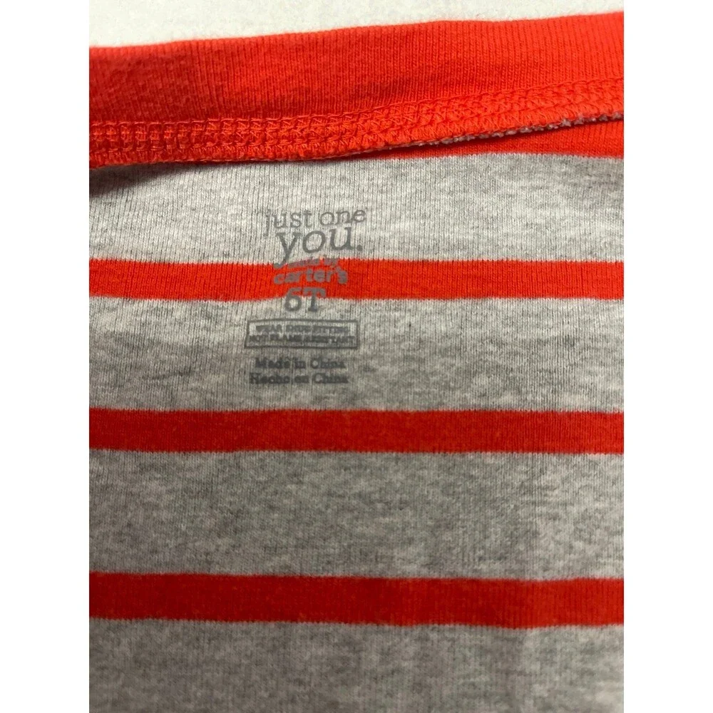 Just One You by Carter’s Firetruck Footed Pajamas Size 5T Red/Gray